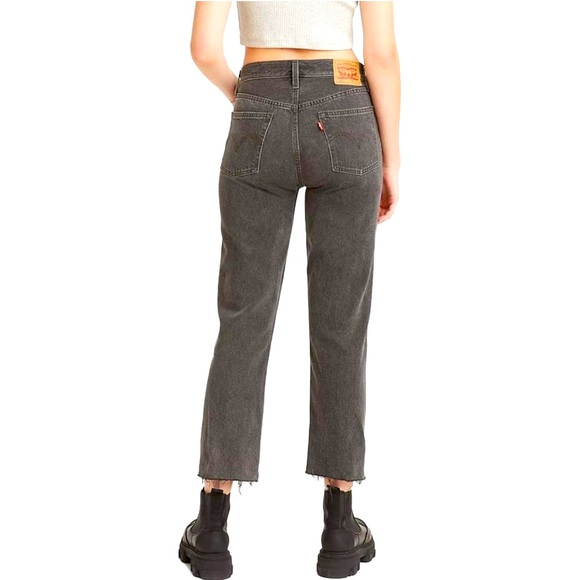 Levi’s 501 Original Cropped. ‘Get off my could black’ - Picture 1 of 4